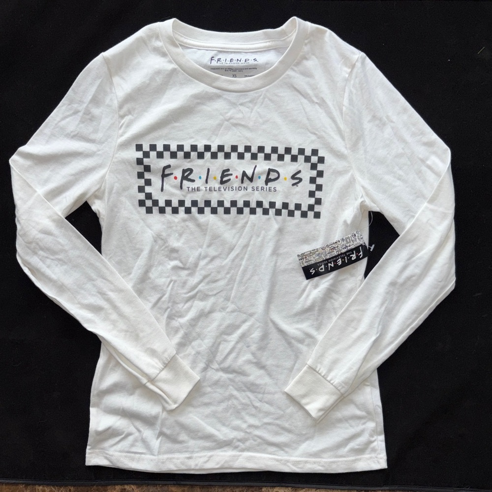 White Friends Long Sleeve Shirt XS